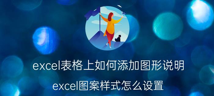 excel表格上如何添加图形说明 excel图案样式怎么设置？